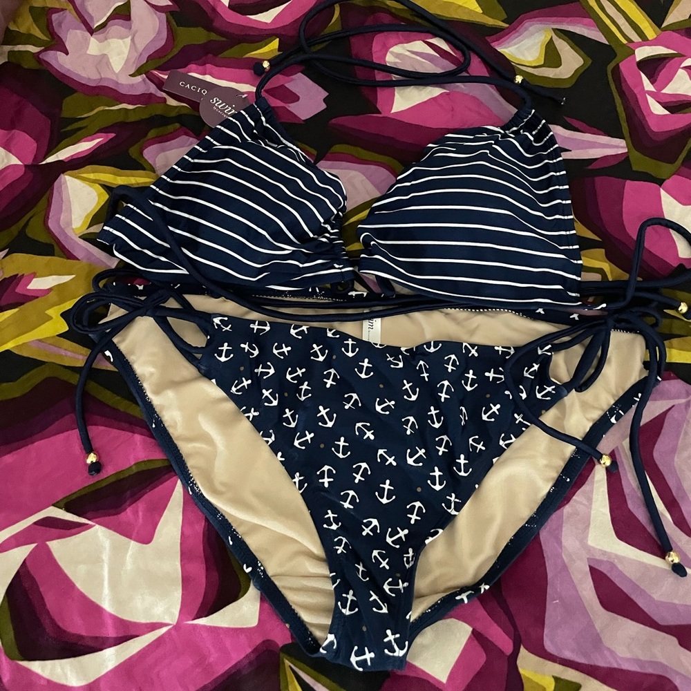 Nautical theme bikini 👙